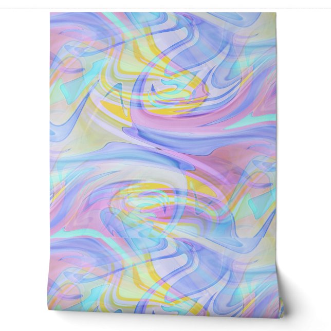 Pastellhologramm Tapete (Abrollen)
