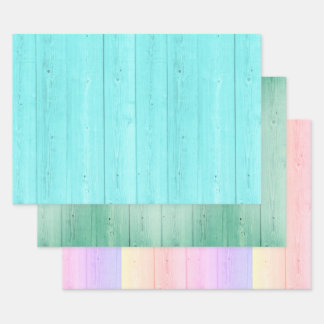 Pastellholzplatten, Wrapping Paper Sheets Geschenkpapier Set