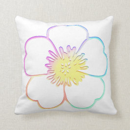 PastellImitatwatercolor-Painterly Blume Kissen