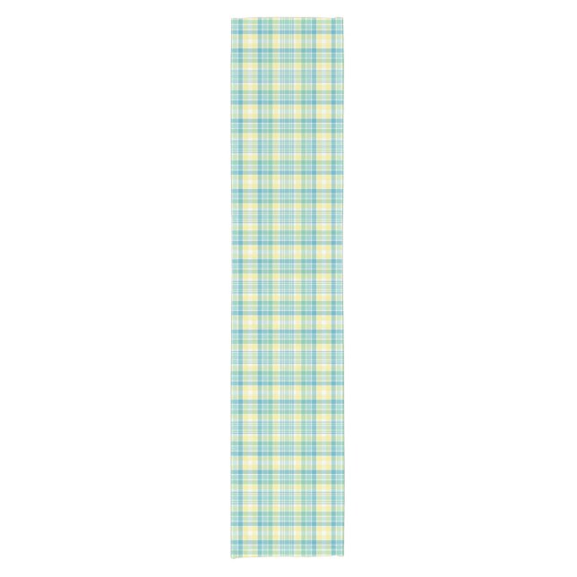 Pastellkariertes Kurzer Tischläufer (Vorderseite)