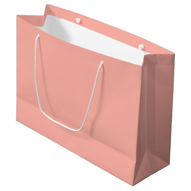 Pastellkorallenriff - Farbe | Classic | elegant Große Geschenktüte (Vorderseite Schrägansicht)