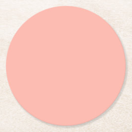 Pastellkorallenriff - Farbe | Classic | elegant Runder Pappuntersetzer
