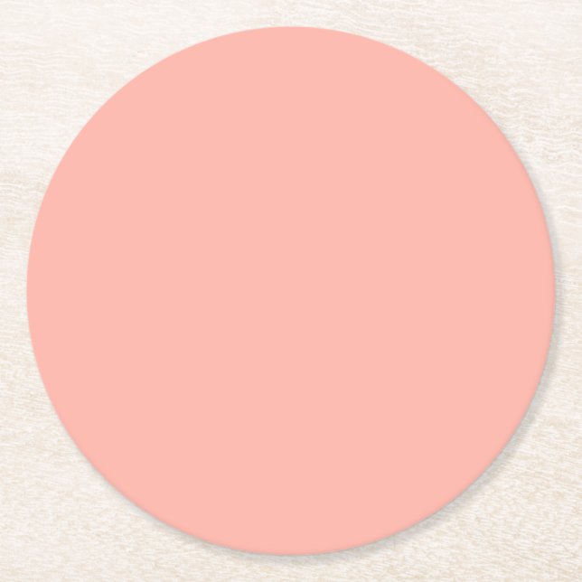 Pastellkorallenriff - Farbe | Classic | elegant Runder Pappuntersetzer (Vorderseite)