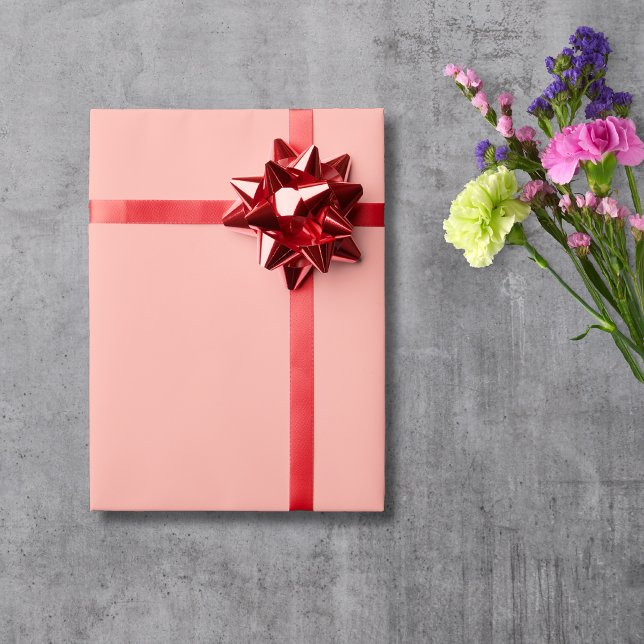Pastellkorallenriff - Farbe | Klassisches Elegant Geschenkpapier (Von Creator hochgeladen)