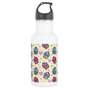 Pastellkuchen Herzstück Muster Trinkflasche