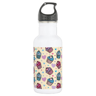Pastellkuchen Herzstück Muster Trinkflasche