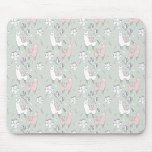 Pastelllama-Muster Mousepad