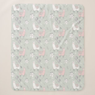 Pastelllama-Muster Sherpadecke