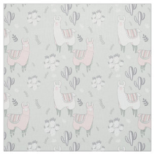 Pastelllama-Muster Stoff