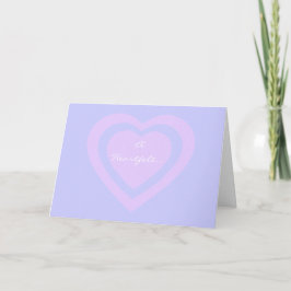 Pastelllavendel und rosa tief empfunden danken dankeskarte