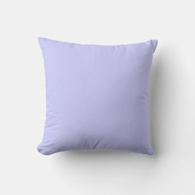 Pastelllavender Lila Kissen in festfarbigen Pastel (Vorderseite)