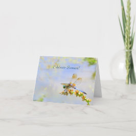 Pastelllibellen-Sommer-Sonnenwende-Karte Karte