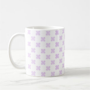 Pastelllila florales geometrisches nahtloses Muste Kaffeetasse
