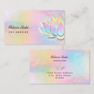 Pastelllotus-Design Visitenkarte
