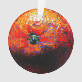 Pastellmalerei eines orangefarbenen Zitrusfrüchtev Ornament