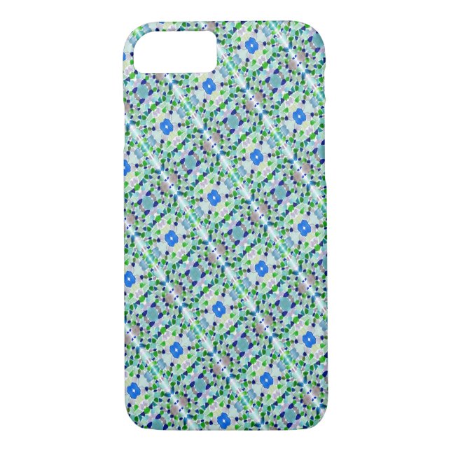 Pastellmeer Glas Mosaik Design Phone Case (Rückseite)