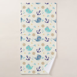 Pastellmeerkreaturen - Handtuchdesign Badehandtuch