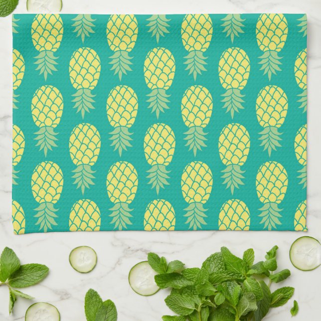 Pastellmonogramm der ananas-| geschirrtuch (Gefaltet)