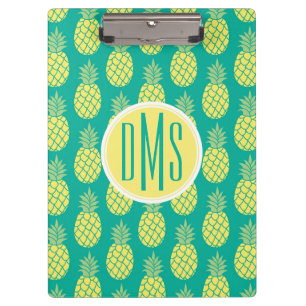 Pastellmonogramm der ananas-  klemmbrett