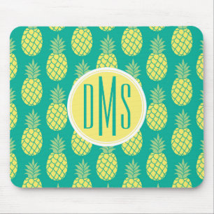 Pastellmonogramm der ananas- mousepad