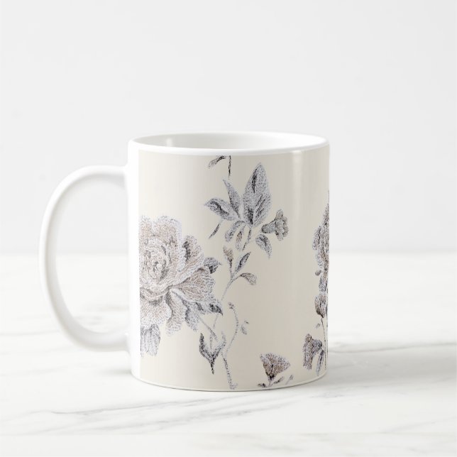 Pastellmuster der Rose Kaffeetasse (Links)