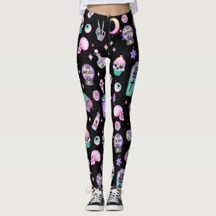 Pastellmuster dunkel leggings
