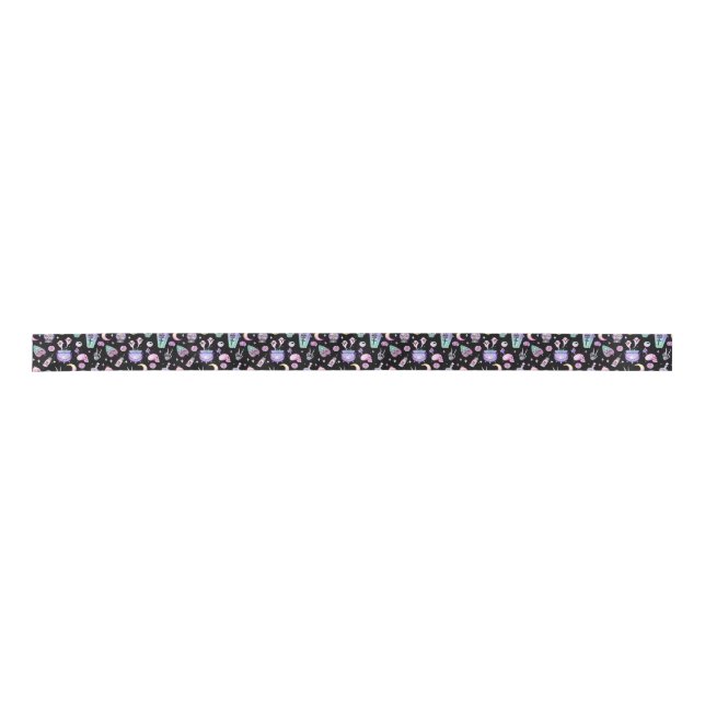 Pastellmuster dunkel satinband (Vorderseite)