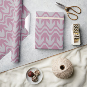 Pastellmuster Lila und blau Doppelwellenmuster Geschenkpapier