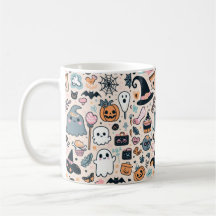 Pastellmuster mit Pumpkin Ghost