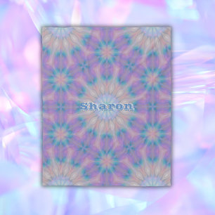 Pastellmutter Perlmuster Name Monogramm   Fleecedecke