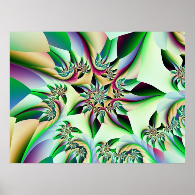 Pastello-Blume Poster (Vorne)