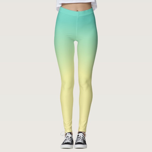 PastellOmbre Leggings - Grün, zum von Steigung (Vorderseite)