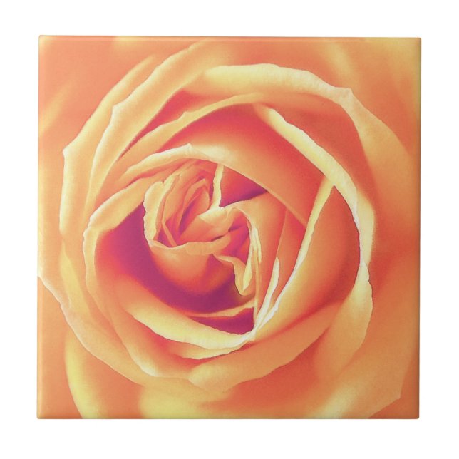 Pastellorange-Rose Fliese (Vorderseite)