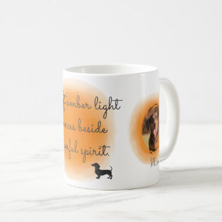 Pastellorange-Watercolor-Dachshund-Individualfoto Kaffeetasse