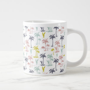 Pastellpalme am Strand Jumbo-Tasse