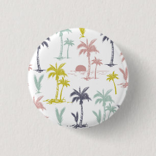 Pastellpalme durch das Strand-Muster Button