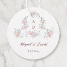 Pastellpeonies Rahmen Wedding Monogramm Circle