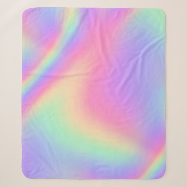 Pastellperle holografisch sherpadecke (Vorderseite)