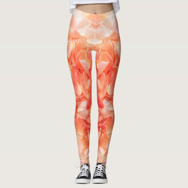 Pastellpfirsiche und Cremehäler Leggings (Vorderseite)