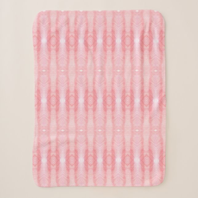 Pastellpinke auf Weiß Sherpadecke (Vorderseite)