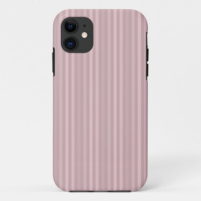 Pastellpinke Vertikale Streifen Case-Mate iPhone Hülle (Rückseite)