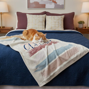 Pastellpinselstriche personalisiert  fleecedecke