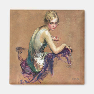 Pastellporträt Magnet