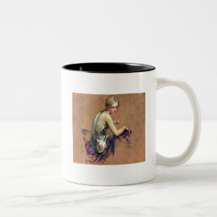 Pastellporträt Zweifarbige Tasse
