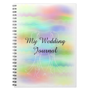Pastellregenbogen-Bräute, die Zeitschrift Wedding Notizblock