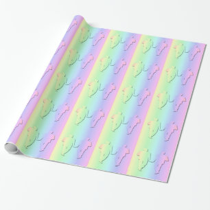 Pastellregenbogen, der Giftwrap für homosexuelle Geschenkpapier