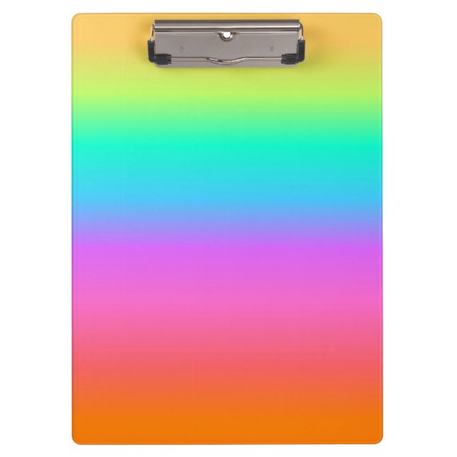 Pastellregenbogen-Klemmbrett Klemmbrett (Vorderseite)