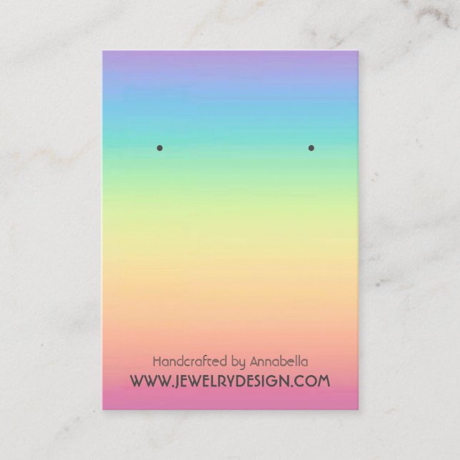 Pastellregenbogen Ombre Visitenkarte (Vorderseite)