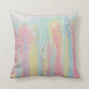Pastellregenbogen-Rosa-blaues gelbes weißes bunte Kissen