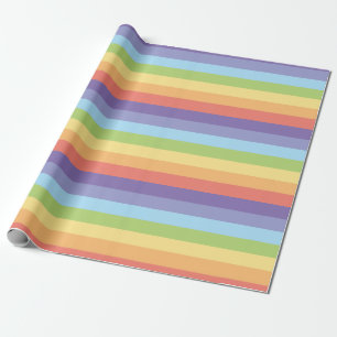 Pastellregenbogen stripes Gay Pride Geschenkpapier